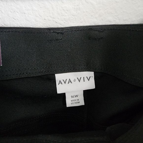 Ava & Viv High Rise Skinny black stretch pants size 16 NEW - Picture 3 of 10